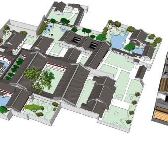 中式古典园林  南方苏州园林  北方四合院